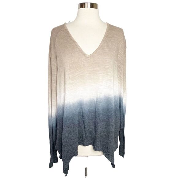 Young Fabulous & Broke Ombre Sharkbite Sweater Top - Picture 2 of 8